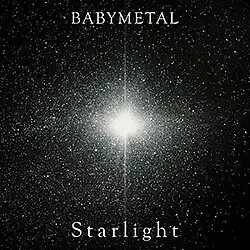 A bright star among dimmer stars in a black background; the words "BABYMETAL" and "Starlight" appear above and below, respectively.