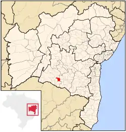 Location of Caculé in Bahia