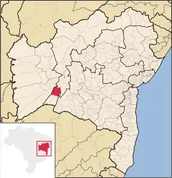 Location of Serra do Ramalho in Bahia