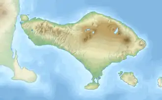 Topographic map of Bali.