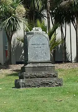 Plinth of the Ballance Memorial