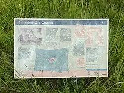 An information board which details the history of Banagher Old Church.