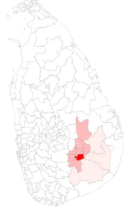 Location of Bandarawela