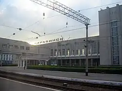 Barabinsk railway station on the Trans-Siberian Railway