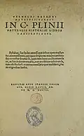 In Caii Plinii Naturalis historiae libros castigationes, 1534