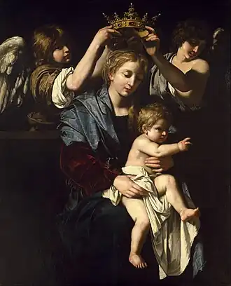 Bartolomeo Cavarozzi, Virgin and Child with Angels (c. 1620), 155.3 × 125.1 cm
