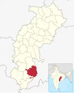 Location in Chhattisgarh