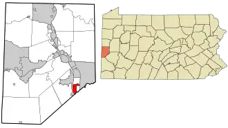Location in Beaver County, Pennsylvania