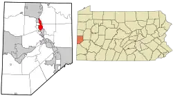 Location in Beaver County, Pennsylvania