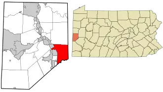 Location in Beaver County, Pennsylvania