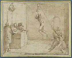drawing of torture scene