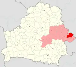Location of Klimavichy district