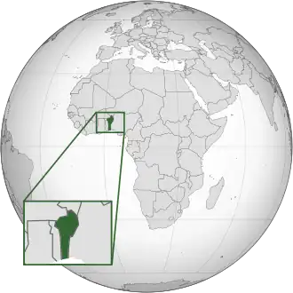 Location of Benin