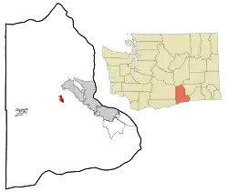 Location of Benton City, Washington