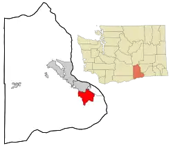Location of Highland, Washington