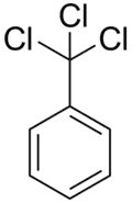 Skeletal formula of benzotrichloride
