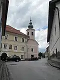 Bleiburg, view to a street with another church