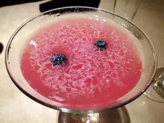 A blueberry Martini