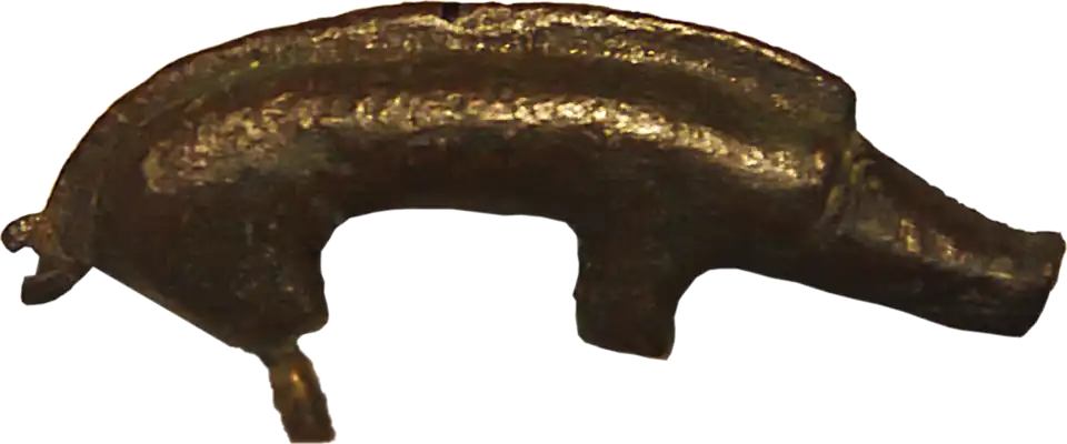 Guilden Morden boar crest fragment
