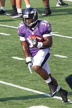 Rainey in a practice at the M&T Bank Stadium in 2012, his rookie season