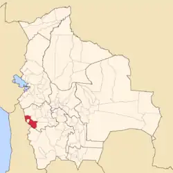 Location of Sabaya (Atahuallpa) Province in Bolivia