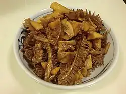 Cod gills eaten during Obon festival