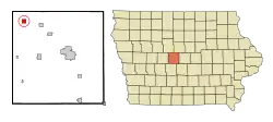 Location of Boxholm, Iowa