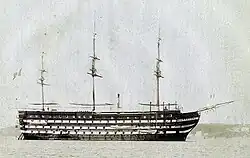 Intrépide (1864) as the school ship Borda