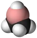 Space-filling model of borirane