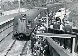 NIR 80 Class DEMU at Botanic station in 1976