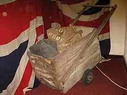 Original example of a barrow used by boys in Lowestoft to transport servicemen's belongings.