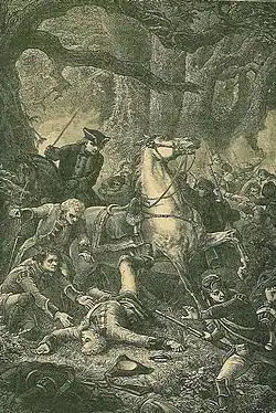 engraving of a war scene