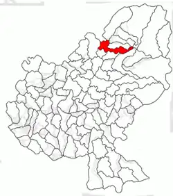 Location in Mureș County