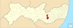 Location of Pedra in Pernambuco