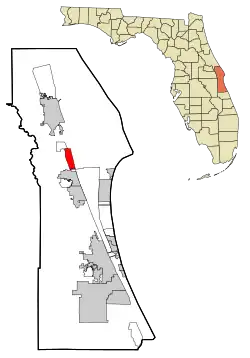 Location in Brevard County and the state of Florida
