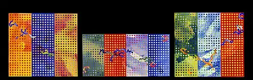 Clarke's painted stadia and arena set designs for Paul McCartney's 1989-1990 World Tour