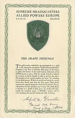 1953 brochure, signed by then Supreme Commander Alfred Gruenther