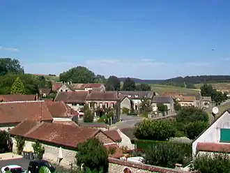 A view from the west of the village, from the Rue du Trésor