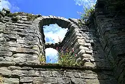 The north clerestory of the chancel or presbytery viewed from inside the building.