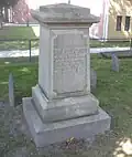 Grave monument for Gov. Henry Bull and his wives