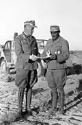 General der Panzertruppe Ludwig Crüwell (left) in North Africa in 1942