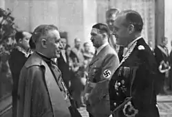 Image 14Cesare Orsenigo (left, with Hitler and Ribbentrop), nuncio to Germany, also served as de facto nuncio to Poland. (from Vatican City during World War II)
