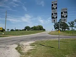 FM 331 at the south end of the FM 529 concurrency