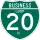 Business Interstate 20-H marker