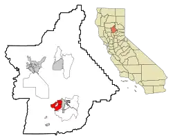 Location in Butte County and the state of California