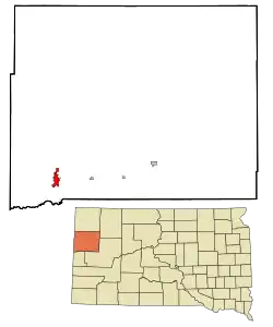 Location of Belle Fourche, South Dakota