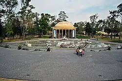 Tlaloc Fountain in Cárcamo de Dolores, Mexico City, 1951