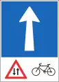 4.08.1 One-way street with oncoming bicycle traffic