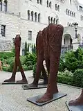 Abakans, sculptures by Magdalena Abakanowicz in Poznań Castle's rose garden
