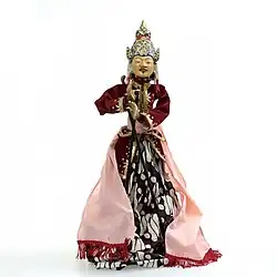 Wayang golek menak, King Maktal (Albania), a collection at Tropenmuseum, the Netherlands, before 2003